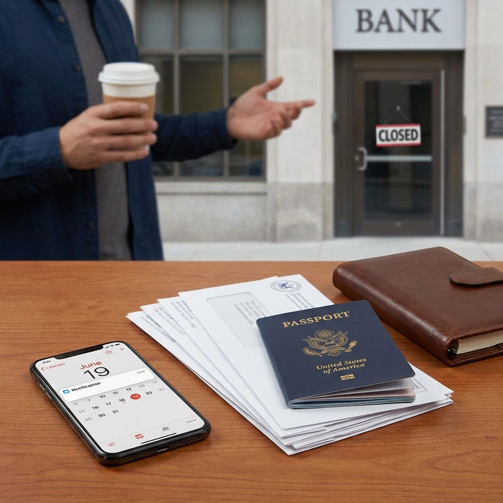 Juneteenth week travel and service changes: USPS/bank closures, city schedules, and a last-minute verification checklist